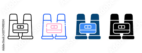 Fotografía Binoculars Wildlife Viewing Icon for Adventure Travel and Nature Exploration