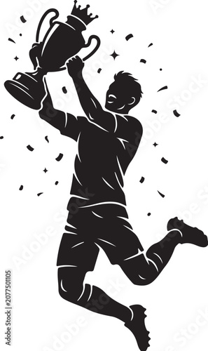 American Football Trophy Celebration Vector