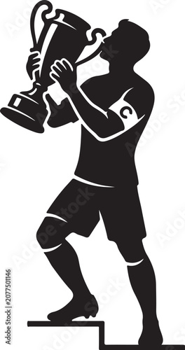 American Football Trophy Celebration Vector