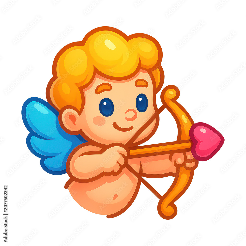 Obraz premium PNG Cute cherub with bow