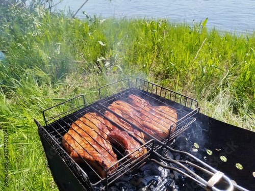 barbecue, meat, grill, food, cooking, grilled, chicken, summer