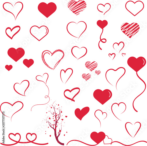 seamless background with hearts