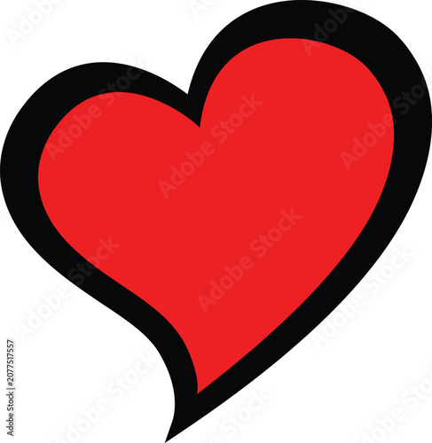 red heart vector illustration