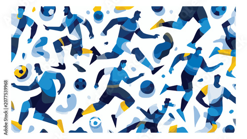 Dynamic Sports Crowd Scene with Moving Athletes and Stadium Atmosphere