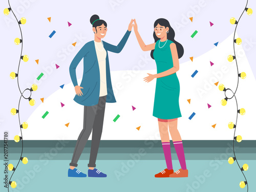 Φωτογραφία Congratulate Concept Illustration Illustration Vector Style