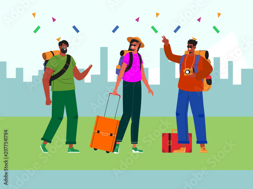 Quadro su tela Amuse Concept Illustration Illustration Vector Style