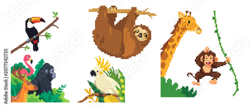 Photography Pixel arts of animals