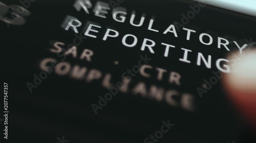 Regulatory reporting platform supporting AML and CFT mechanisms