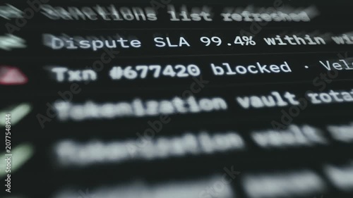 System audit trail tracking security and transaction events
