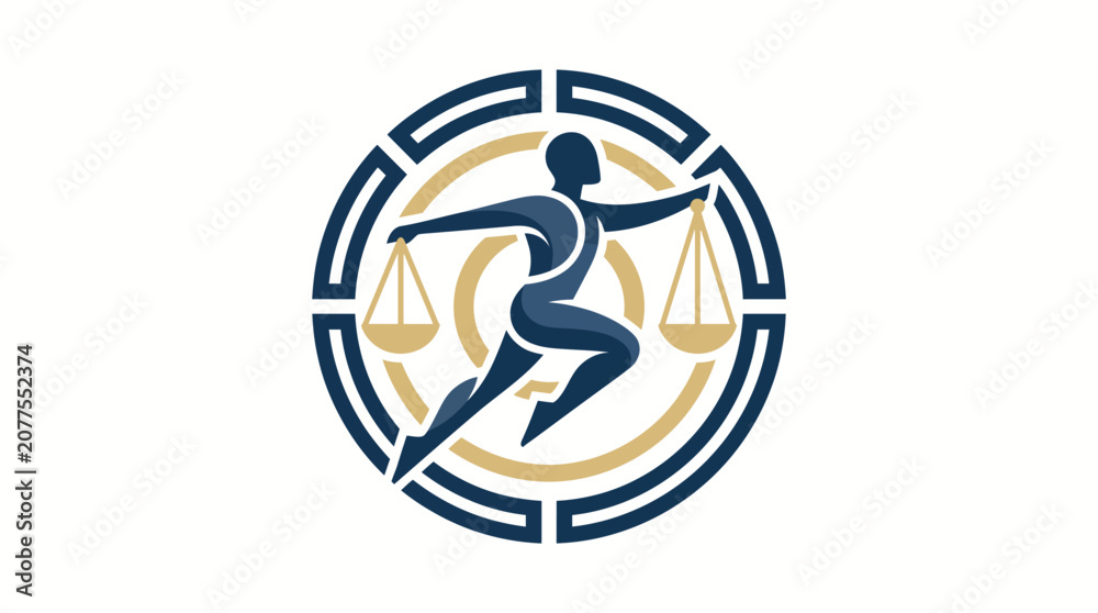 Fototapeta premium Legal Justice Scales Balance Symbol Vector