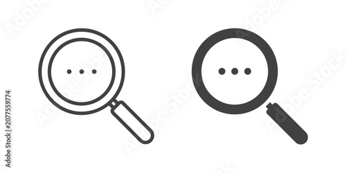 Schilderij op canvas Search icon. Line and glyph solid icon