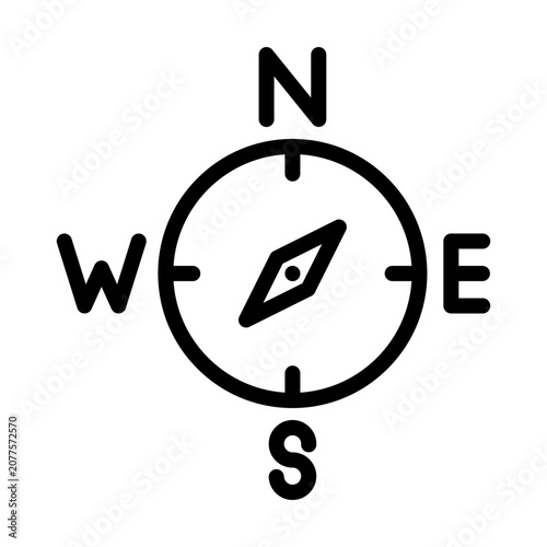 Compass Vector Icon