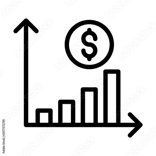 Chart Increasing Vector Icon