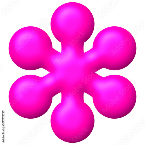 3d purple cross