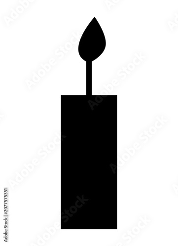 Burning candle icon