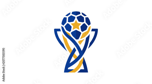 Soccer Trophy Award Symbol Icon.