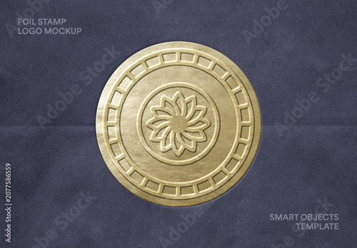 Gold Foil Stamp Paper Mockup For Branding And Print Design