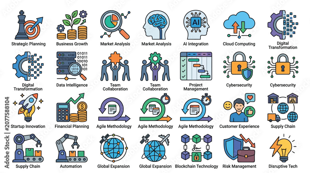 Fototapeta premium Vector illustrations of business concepts and technology solutions