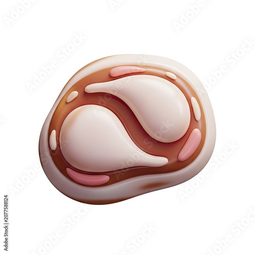 Abstract Organic Shape with Smooth Curves and Gradient Colors.