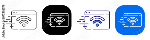 Tableau sur toile Fast WiFi webpage for wireless internet speed connection and online access
