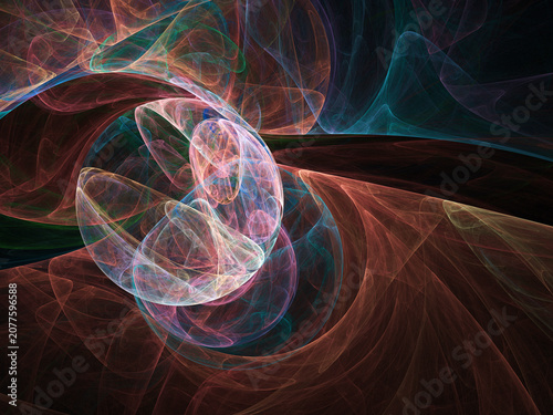 Fractal colored abstract on black background