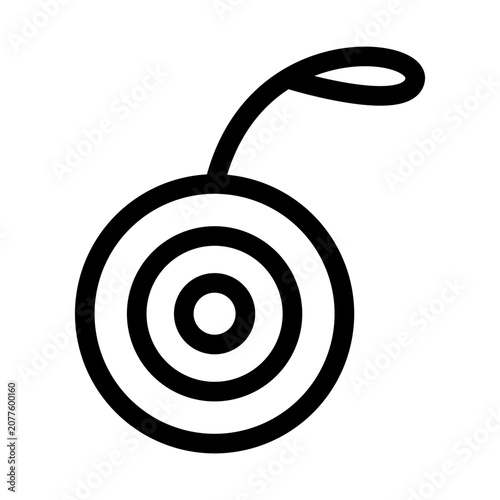 Yo-yo toy line icon