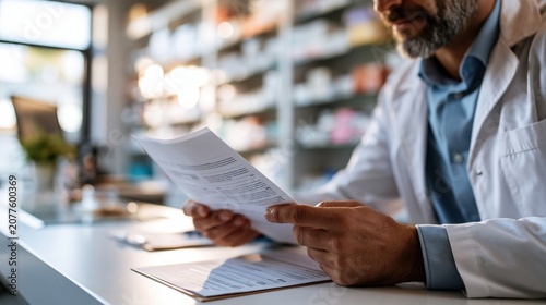 Pharmacist Reviewing Papers