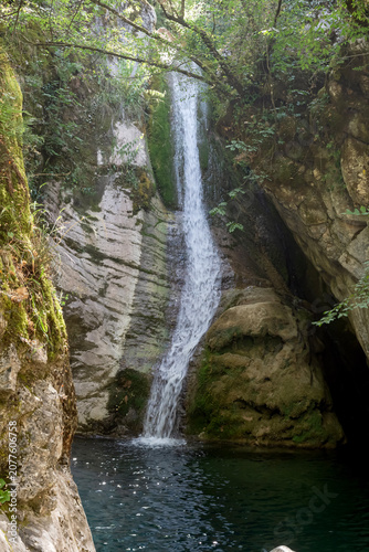 A of a waterfall in the Evrytania Mountains (Central Greece) close-up