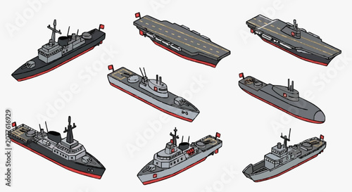 Photos set of boats