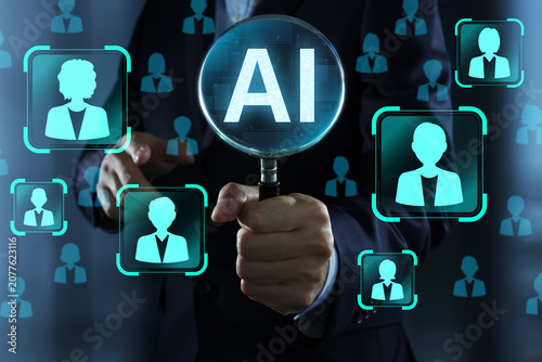 Fotografía AI powered recruitment system screening job applicants and identifying qualified candidates efficiently