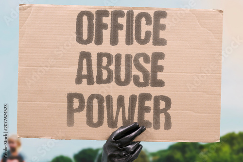 Obraz na plátně "Office abuse power" Public officials misuse their positions