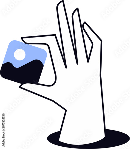 Bild auf Leinwand Black and white minimalist illustration of a person yawning with exaggerated wind lines and open mouth on transparent background