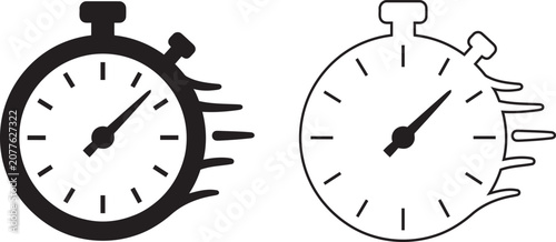Konstfotografi Stopwatch and timer illustration for time measurement