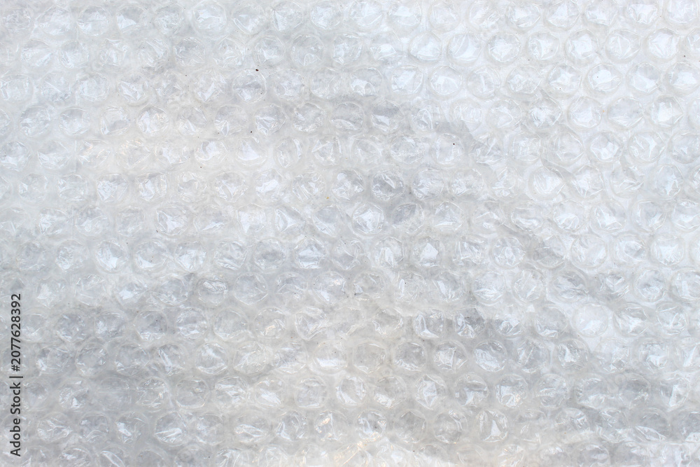 Fototapeta premium Transparent bubble wrap plastic texture background