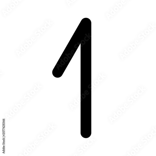 Number one line icon