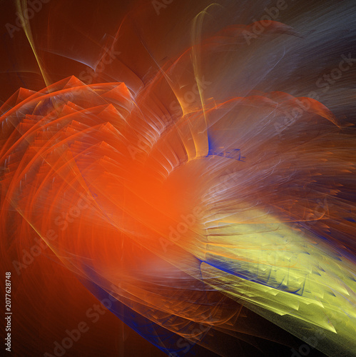Fractal colored abstract on black background