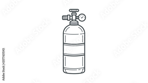 Oxygen gas cylinder medical equipment.