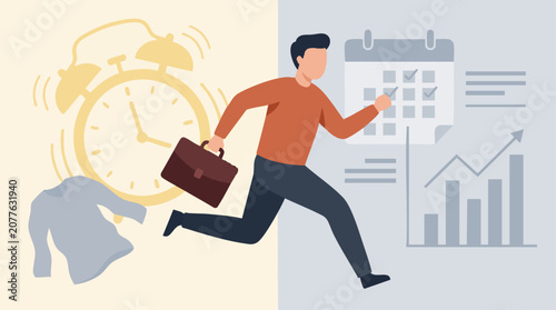 Photos Time Management and Productivity: Rushing from Disorganization to Success