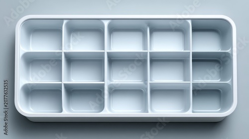 Black and white close-up of a plastic grid tray