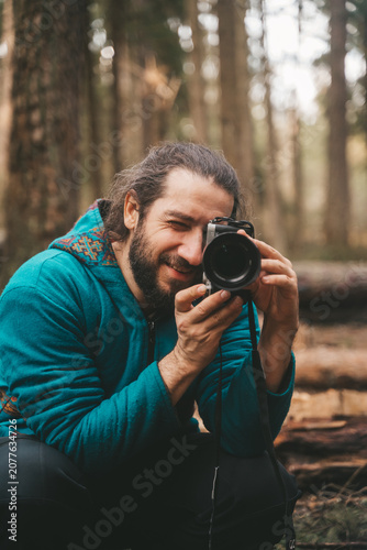 man taking a photo