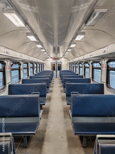 interior of a subway train
