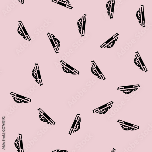Schilderij op canvas powder cement glyph vector seamless pattern