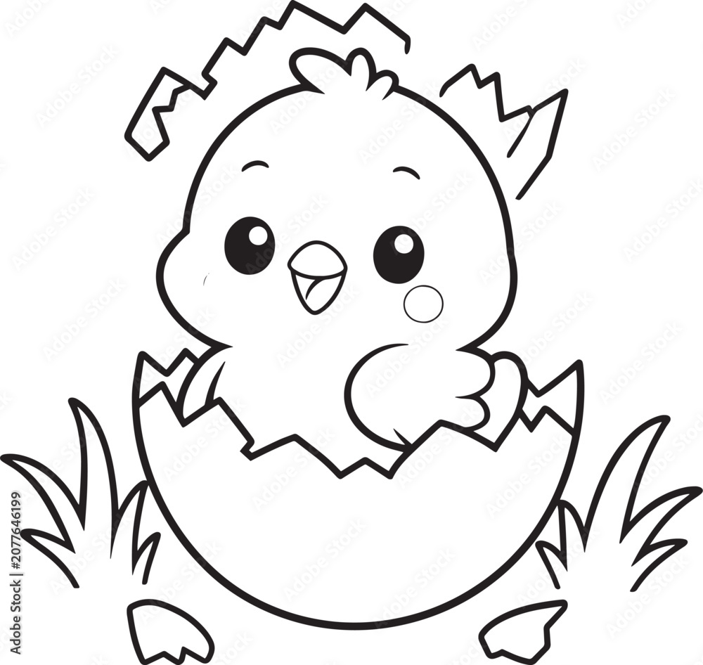 Obraz premium These are black-and-white coloring pages for kids that encourage creativity and fun