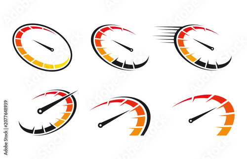 Принти на полотні Set bundle RPM speed logo design template pack