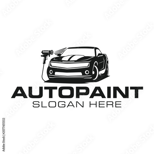 Fotografija auto paint logo vector illustration template