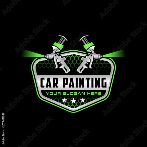 Obraz na plátně automotive paint logo vector illustration template design