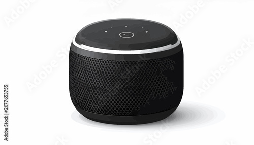 Black wireless portable speaker device.
