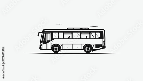 Modern City Transit Bus Vehicle.