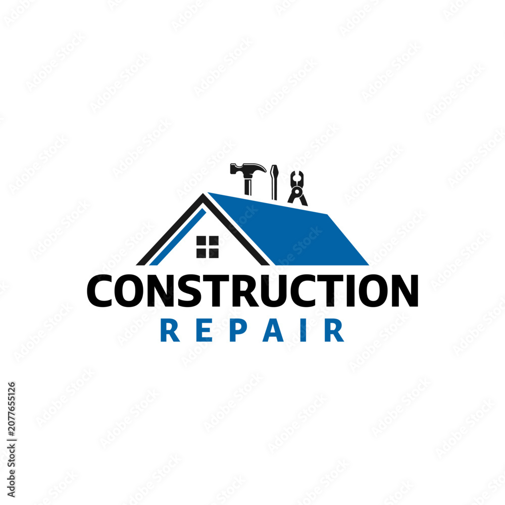 Fototapeta premium Home Repair Logo with maintenance tools. template design