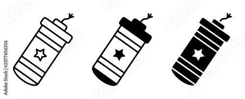 Принти на полотні Firecracker PNG celebration pyrotechnic, star emblem, fuse detail, festive